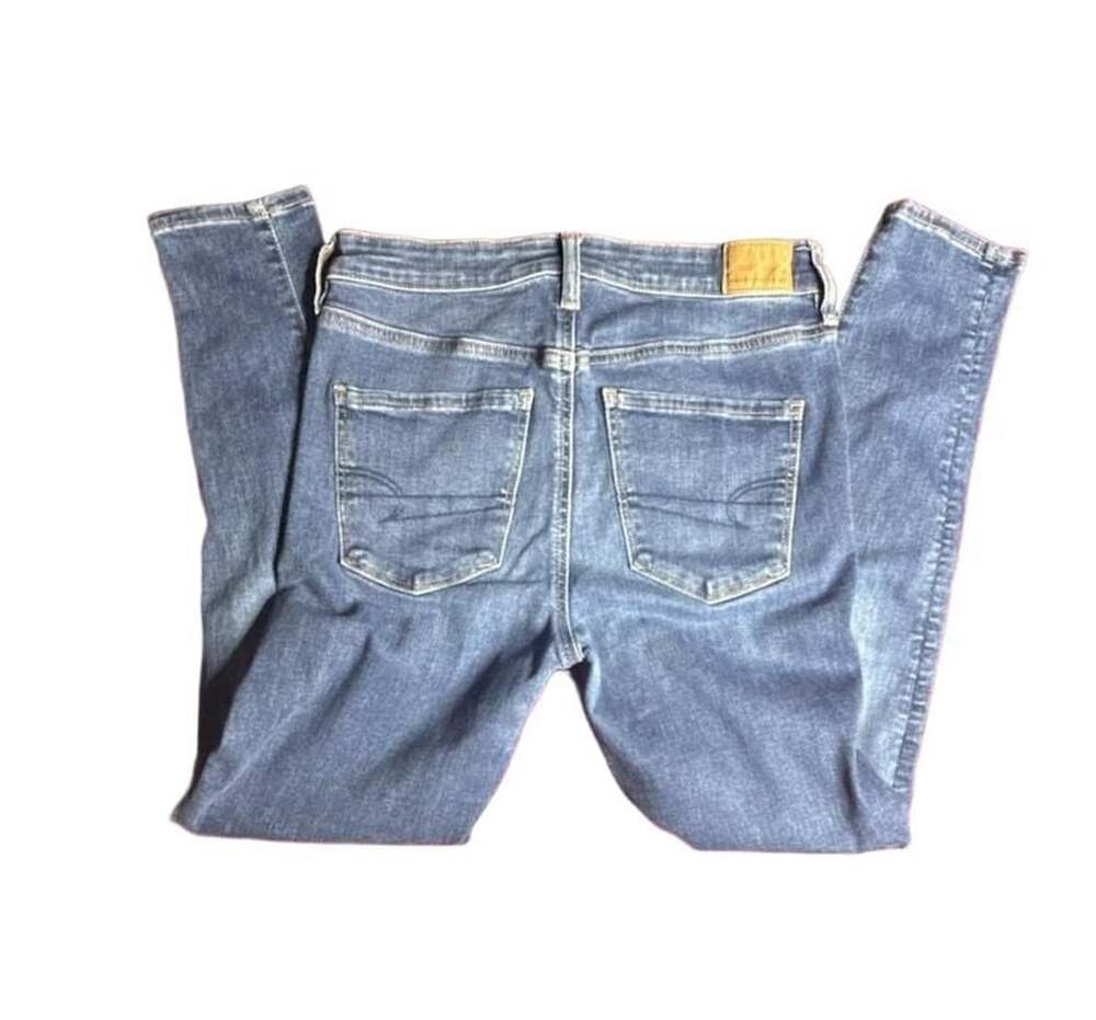 American Eagle Hi-Rise Jegging Size 8 Short Blue Denim Stretch Jeans